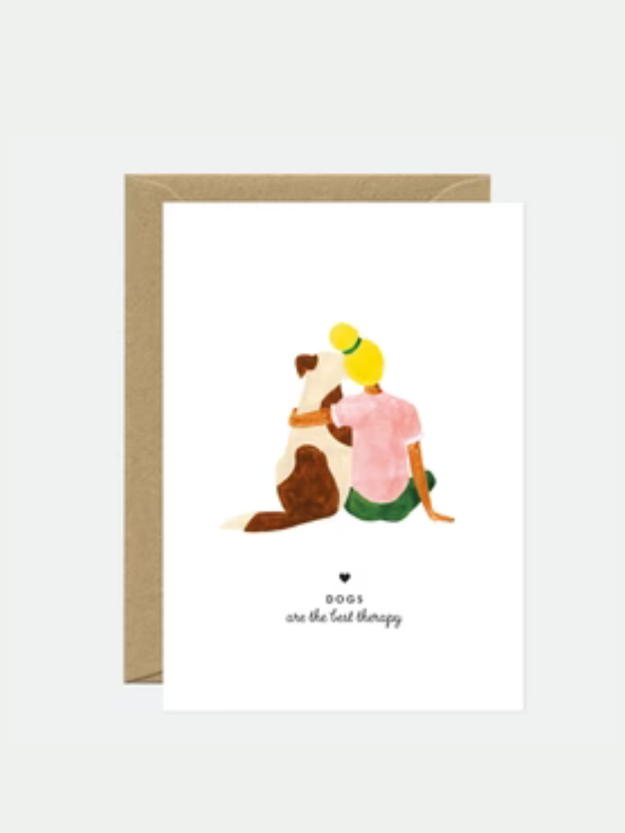 Dogs are the Best Therapy - A6 Card