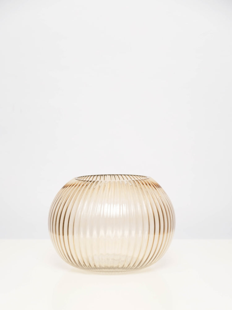 
                      
                        Ribbed Amber Ball Vase (Small)
                      
                    