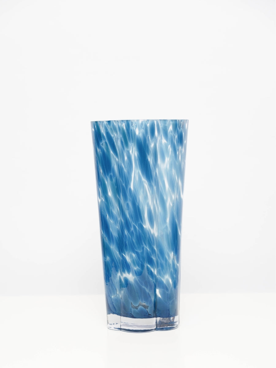 Stained Blue Art Vase